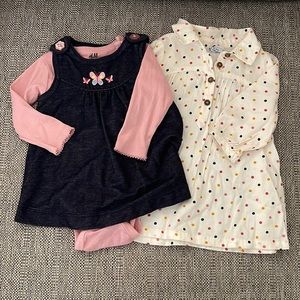 Adorable set of 3-6 mo dresses
